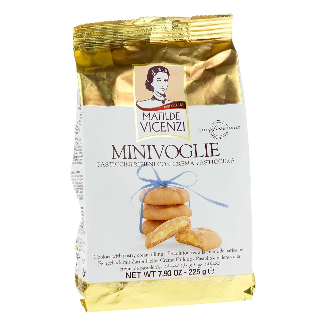 VICENZI MINIVOLGLIE BISC PASTRY CREAM 225G